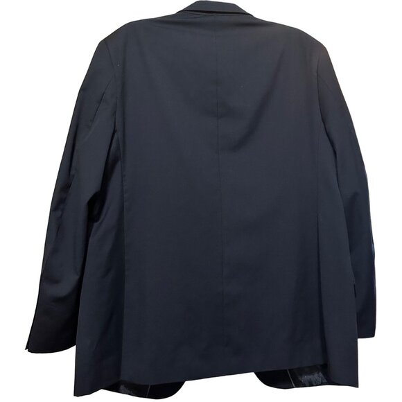 Linea Uomo Modern Fit Men's Blazer Jacket Wool Black Size 44R 38" Waist (READ) - Picture 2 of 16